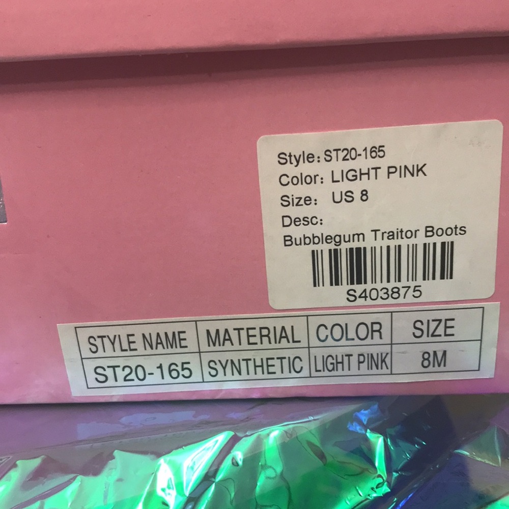 ✨🆕Dolls Kill x Sugar Thrillz Bubblegum Traitor Boots!BNIB!NEVER WORN!Size 8!🫧✨ - Picture 6 of 9